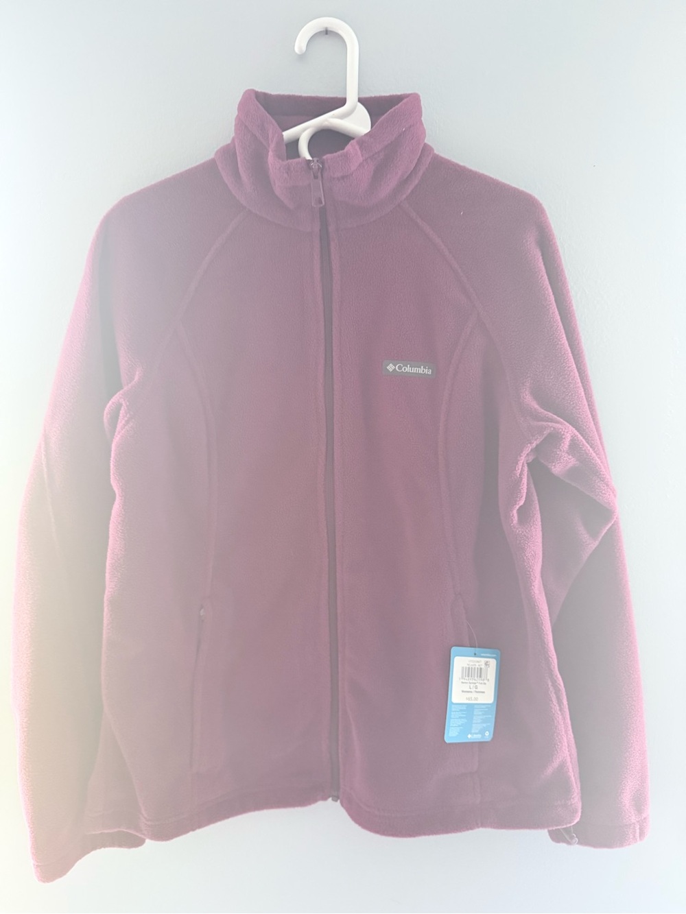 Columbia Benton Springs Full Zip Fleece Jacket Women’s Large Burgundy